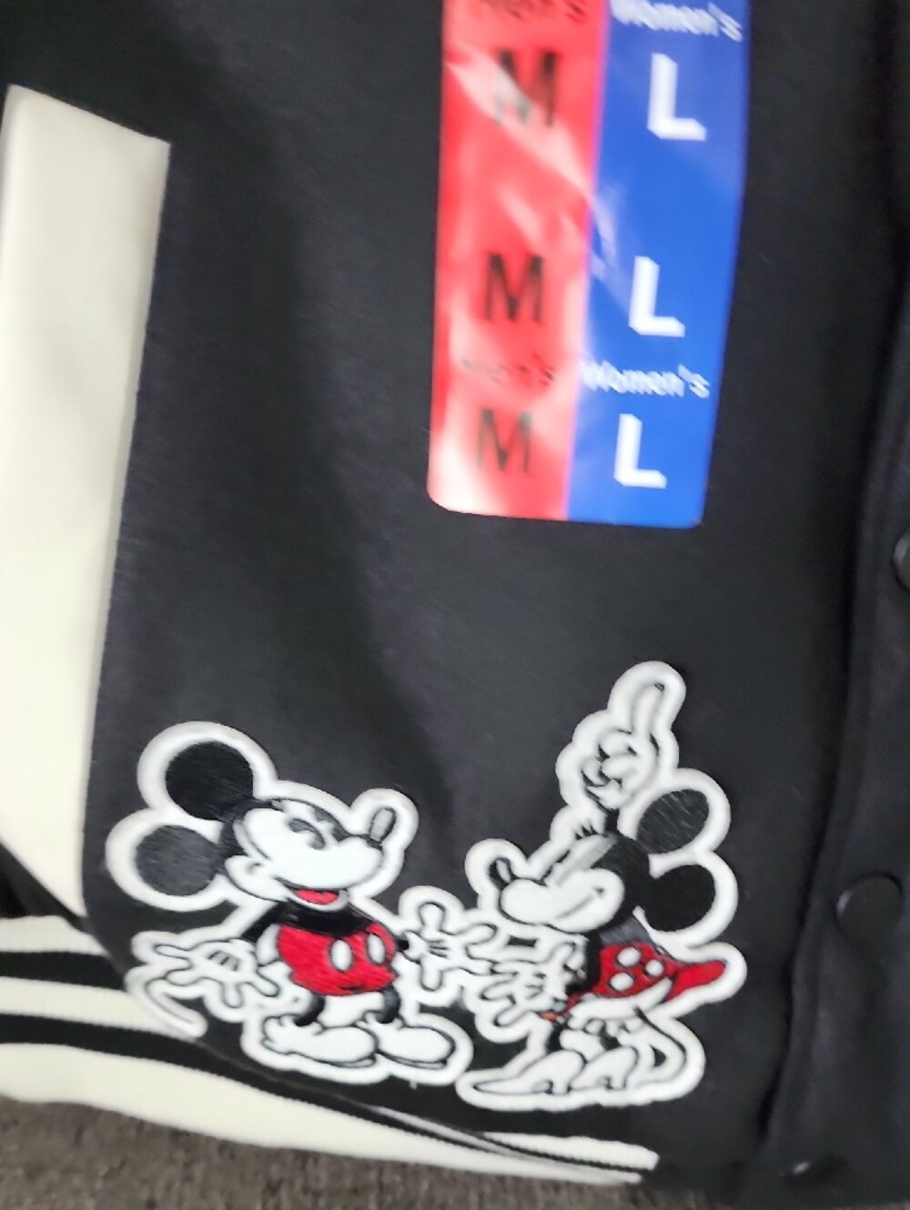 Viral Costco Disney Black and Cream Mickey Varsity Jacket for Men And Women - Picture 6 of 13